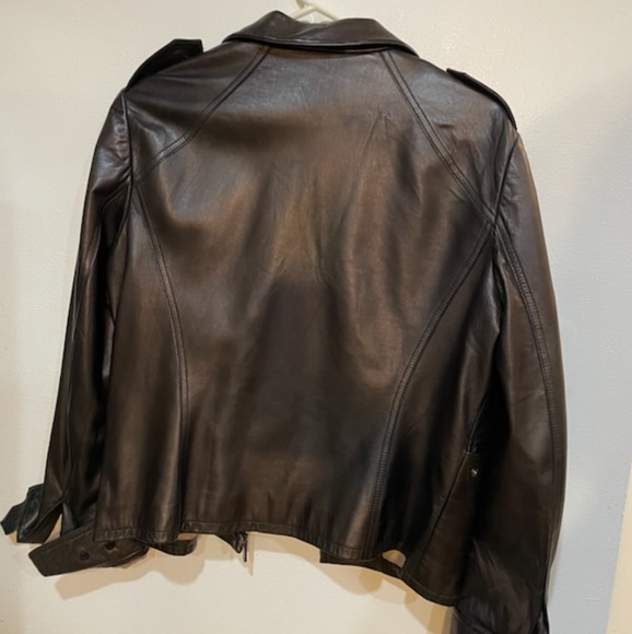 Black leather Ann Taylor jacket - Picture 2 of 3